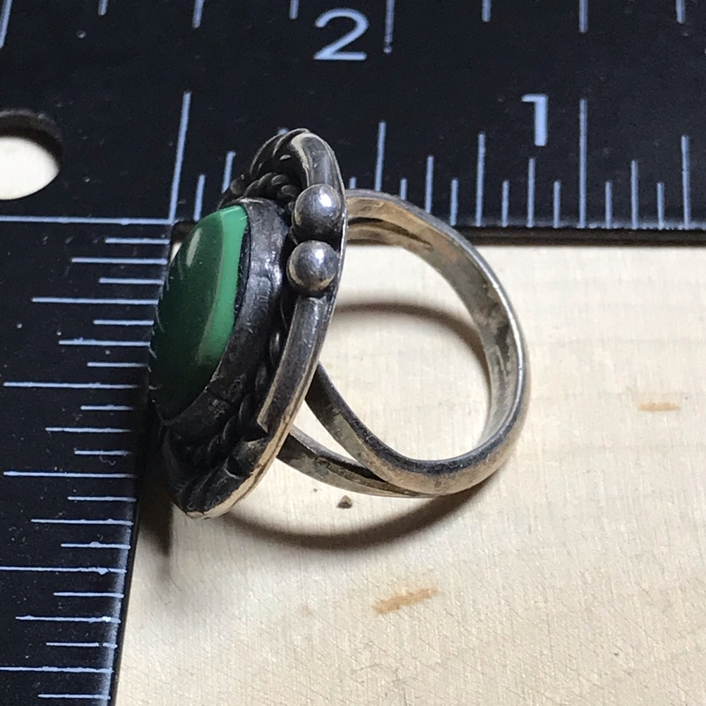 Turquoise And Sterling Native Ring - image 3